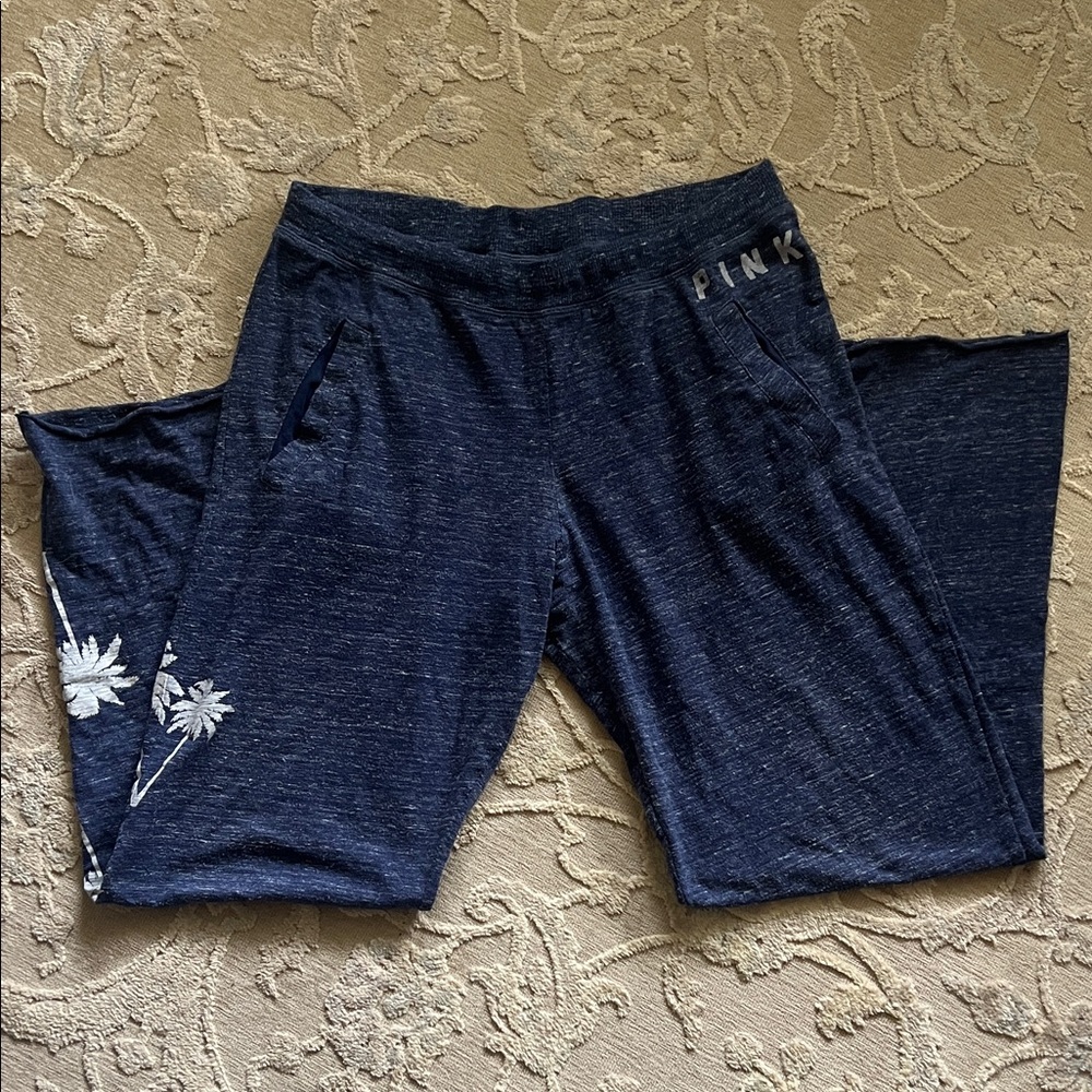 PINK Victoria's Secret Blue Hoodie and Wide Leg Pant Lounge Set - Picture 4 of 4